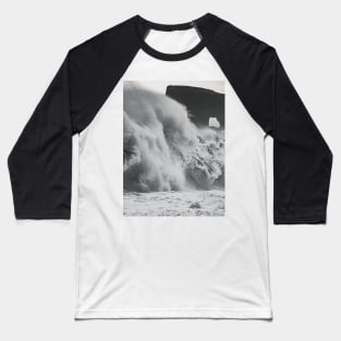 Crashing Ocean Waves Baseball T-Shirt